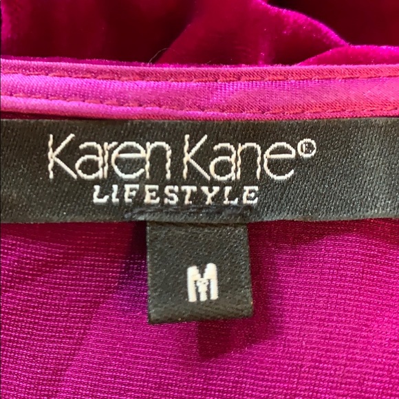 Luxurious magenta velvet Karen Kane dress - Picture 6 of 6